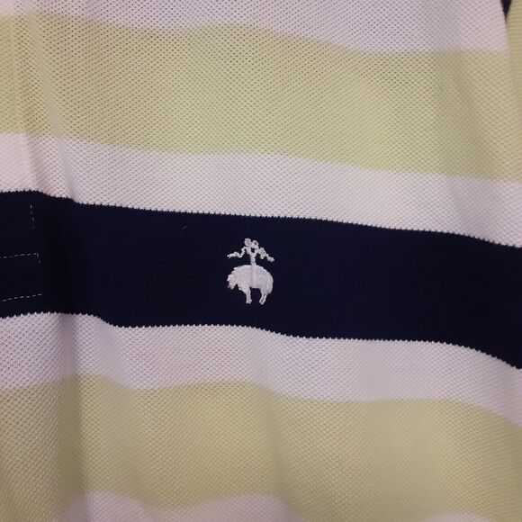 Brooks Brothers Performance Polo Men's L Original Fit Shirt Blue Green Stripes - Picture 2 of 9